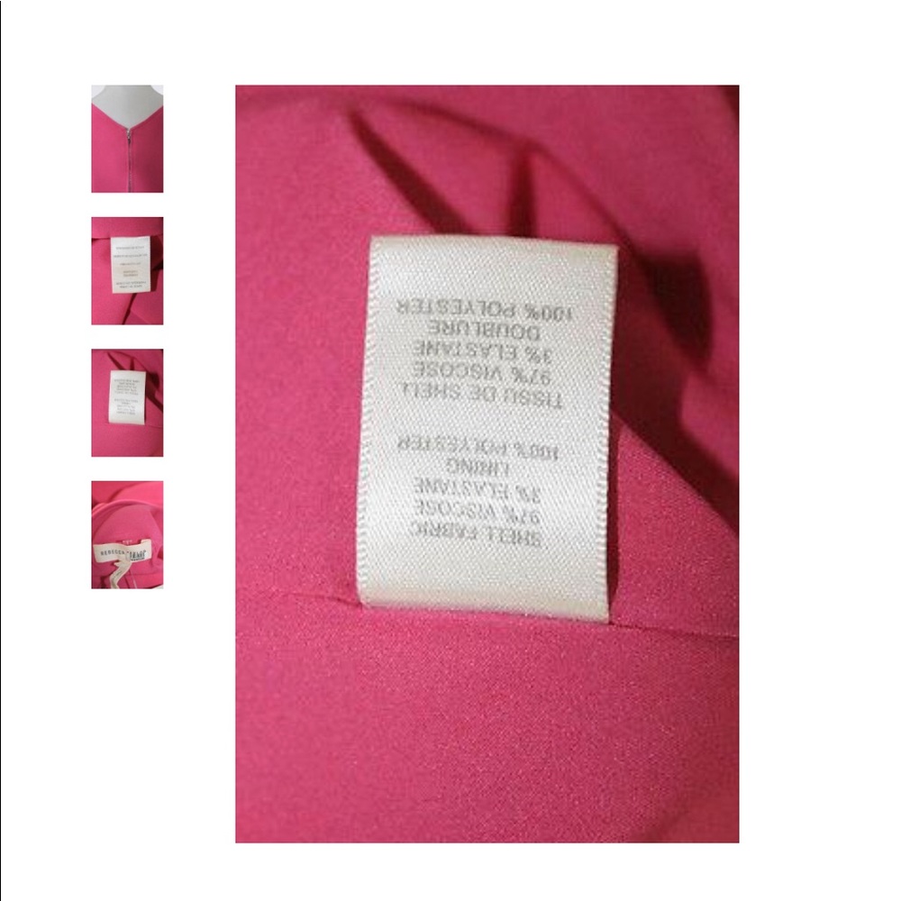 EUC Rebecca taylor fuschia flutter dress - Picture 4 of 4